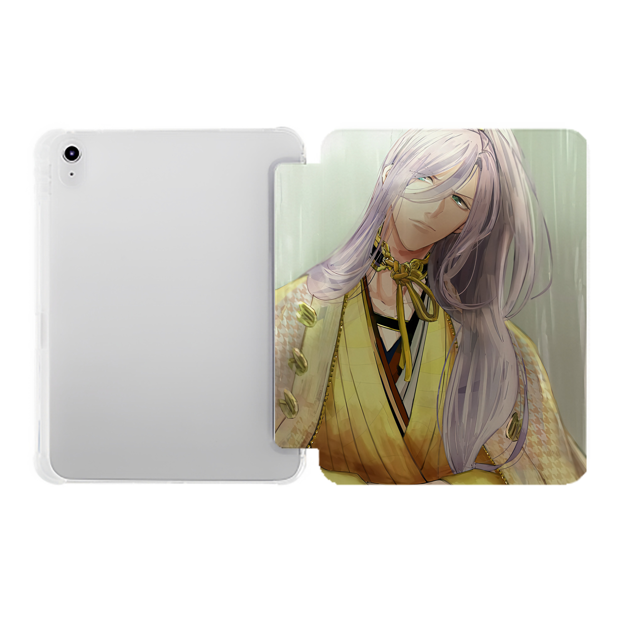 （画像用） 刀剣乱舞 Touken Ranbu IPad ケース ペン収納付き 三つ折りスタンド PUレザー×シリコン 対応機種9.5/10.5/10.9インチ